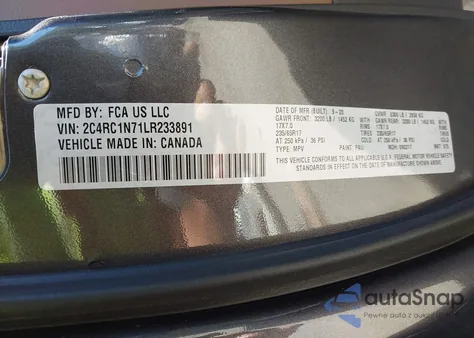 2020 Chrysler Pacifica Hybrid Limited из США, поврежденный, VIN 2C4RC1N71LR233891